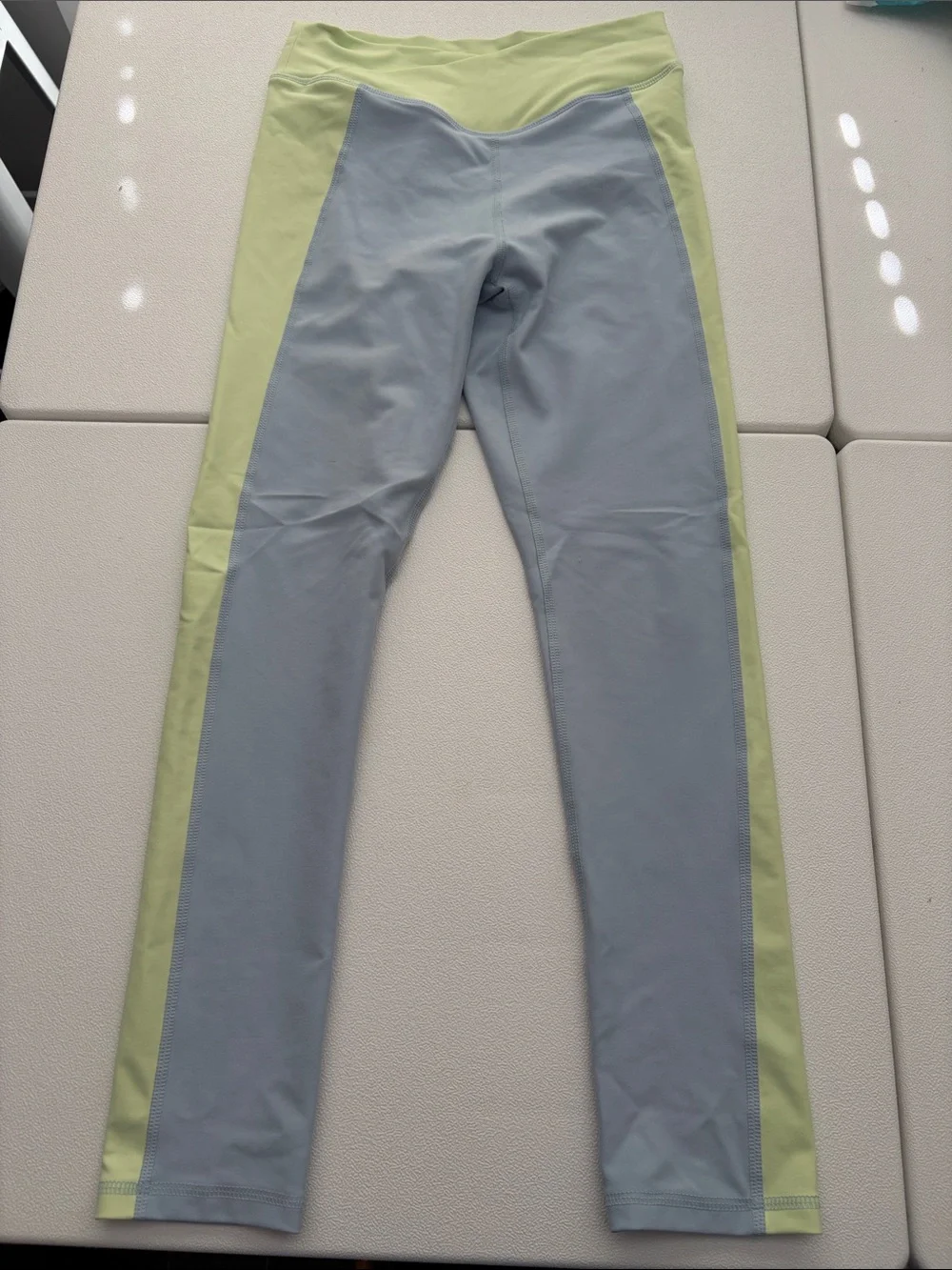 Old Navy Light Blue & Lime Green Two-Tone Kids Leggings